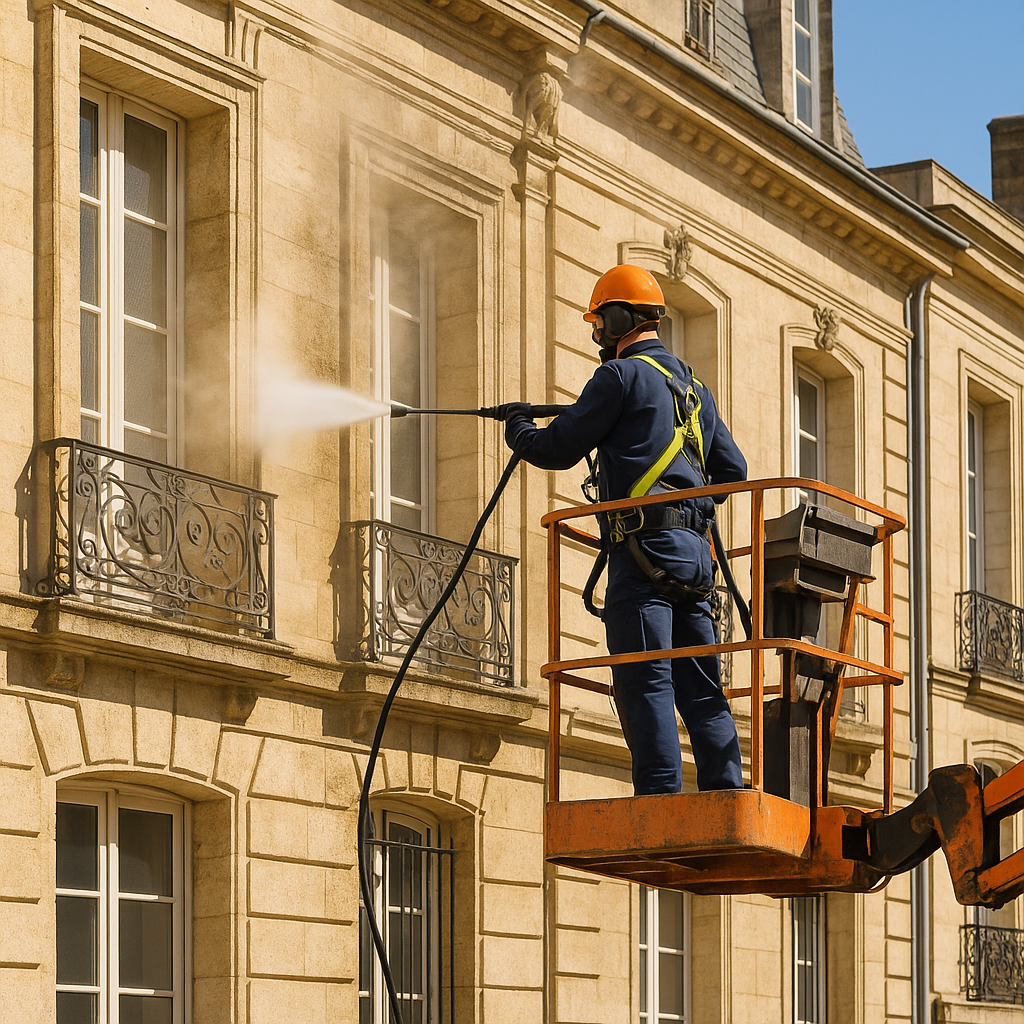 Nettoyage de façades, toitures, graffitis et espaces extérieurs